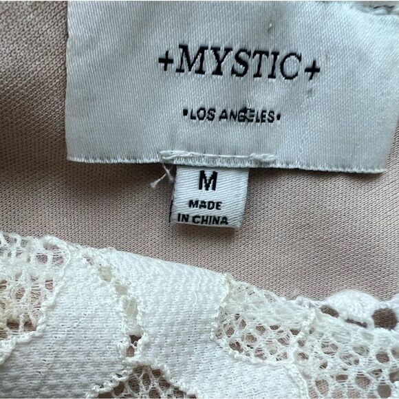 Mystic Juniors Fit and Flare Lace V Neck Sleeveless Romantic  Lace Mini Dress M - Picture 6 of 8